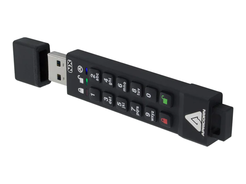 Apricorn Aegis Secure Key 3NX - USB-Flash-Laufwerk - verschlüsselt - 64 GB - USB 3.1 Gen 1 - FIPS 140-2 Level 3