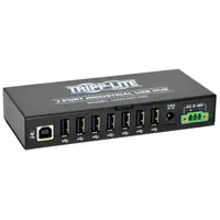 Eaton Tripp Lite series 7-Port Rugged Industrial USB 2.0 Hi-Speed Hub w 15KV ESD Immunity Metal Mountable - Hub - 7 x USB 2.0 - an DIN-Schiene montierbar, wandmontierbar