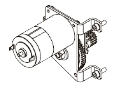 Zebra Bandzufuhr Gleichstrommotor linkshändig