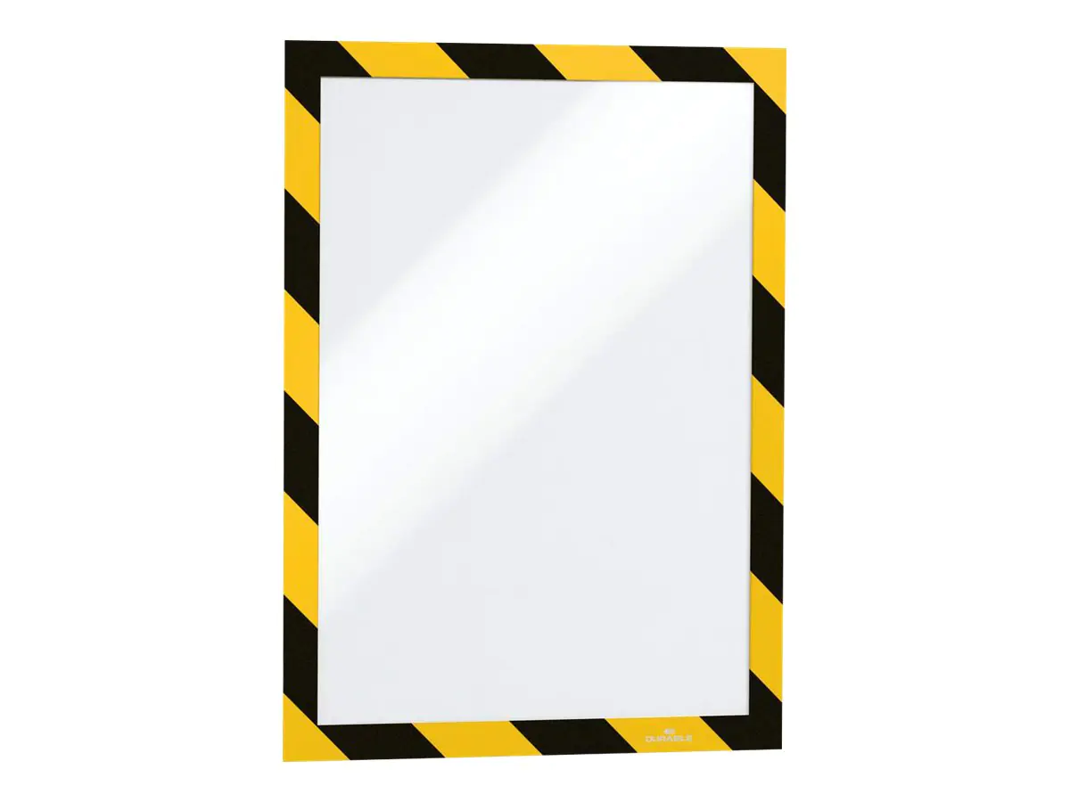 Durable DURAFRAME SECURITY - Dokumentenhalterung - Oberflächenmontage - für A4 - doppelseitig - Gelb/Schwarz (Packung mit 2) 4944-130