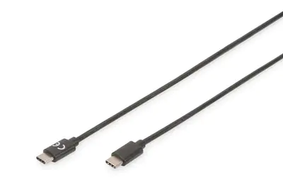 DIGITUS - USB-Kabel - 24 pin USB-C (M) zu 24 pin USB-C (M) - USB 2.0 - 3 A - 3 m - unterstützt Stromversorgung - Schwarz DIGITUS - USB-Kabel - 24 pin USB-C (M) zu 24 pin USB-C (M) - USB 2.0 - 3 A - 3 m - unterstützt Stromversorgung - Schwarz