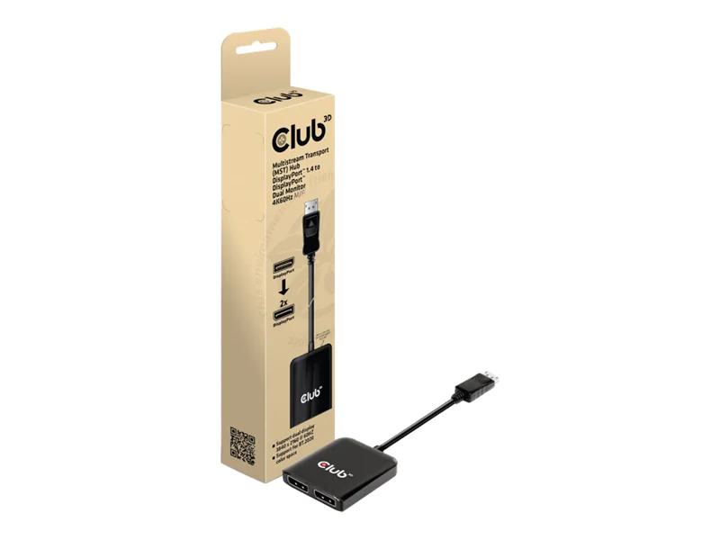 Club 3D CSV-7200 - Video-/Audio-Splitter - 2 x DisplayPort - Desktop