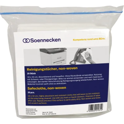 Soennecken Reinigungstuch 71645 trocken 34x32cm 25 St./Pack. Soennecken Reinigungstuch 71645 trocken 34x32cm 25 St./Pack.