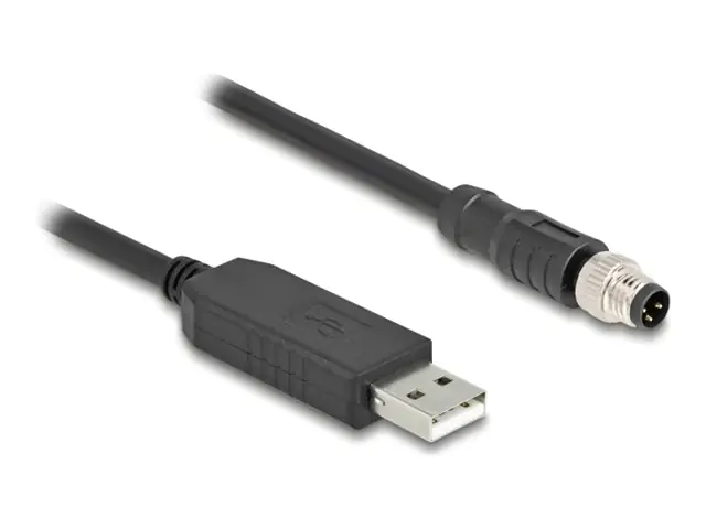 Delock Kabel USB / seriell - USB (M) zu 3 pin M8 RS-232 (M)