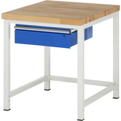 RAU Werkbank 8000 750 x 840-1.040 x 900 mm (B x H x T) enzianblau