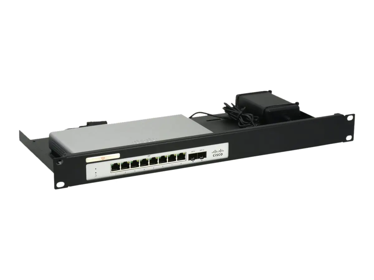 Rackmount.IT RM-CI-T3 - Rackmontagesatz - Jet Black, RAL 9005 - 1U - 48.3 cm (19") - für P/N: MS120-8-HW