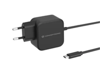 Conceptronic OZUL04BE 67W GaN USB-PD-Ladegerät, Eingebautes USB-C-Kabel, Drinnen, AC, 21 V, 1,8 m, Schwarz