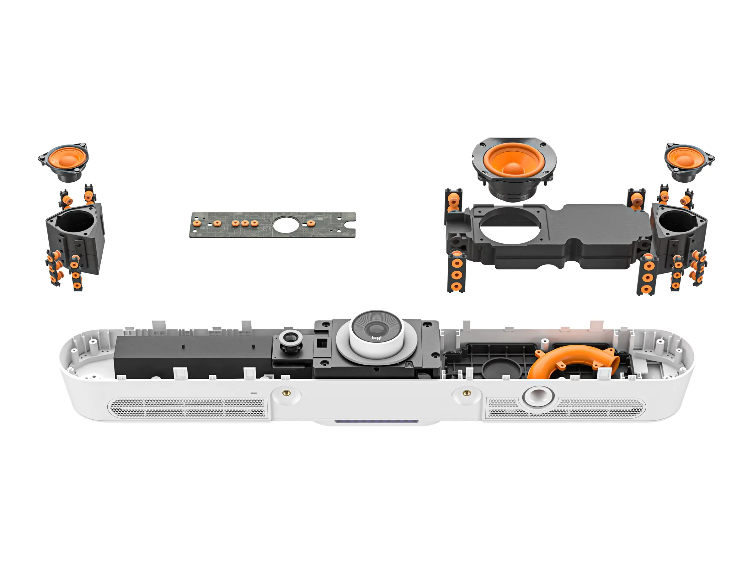 Logitech Rally Bar Mini - Videokonferenzkomponente - Zoom Certified, Zertifiziert für Microsoft Teams - weiß