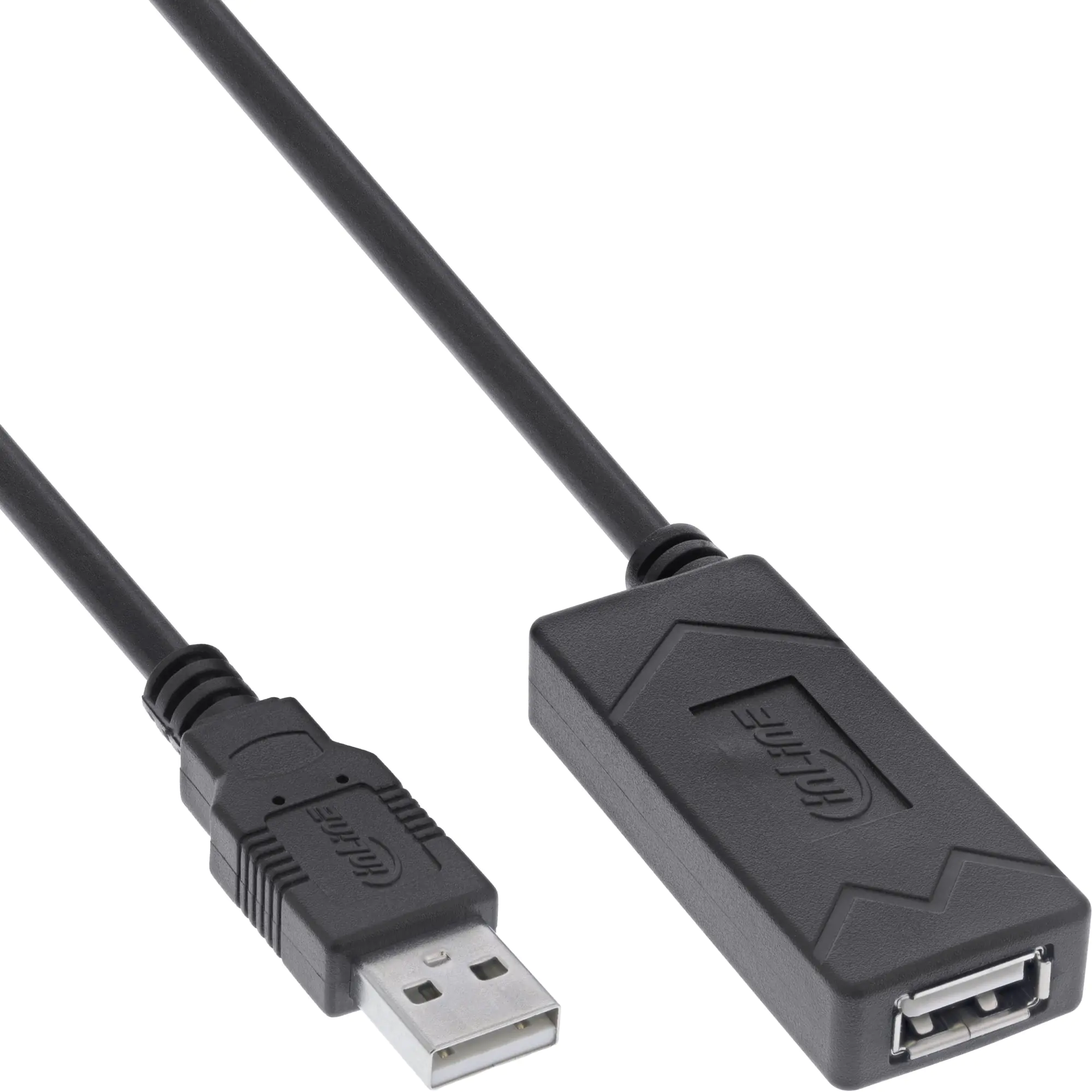InLine USB 2.0 Aktiv-Verlängerung - USB-A Stecker /Buchse - 10m