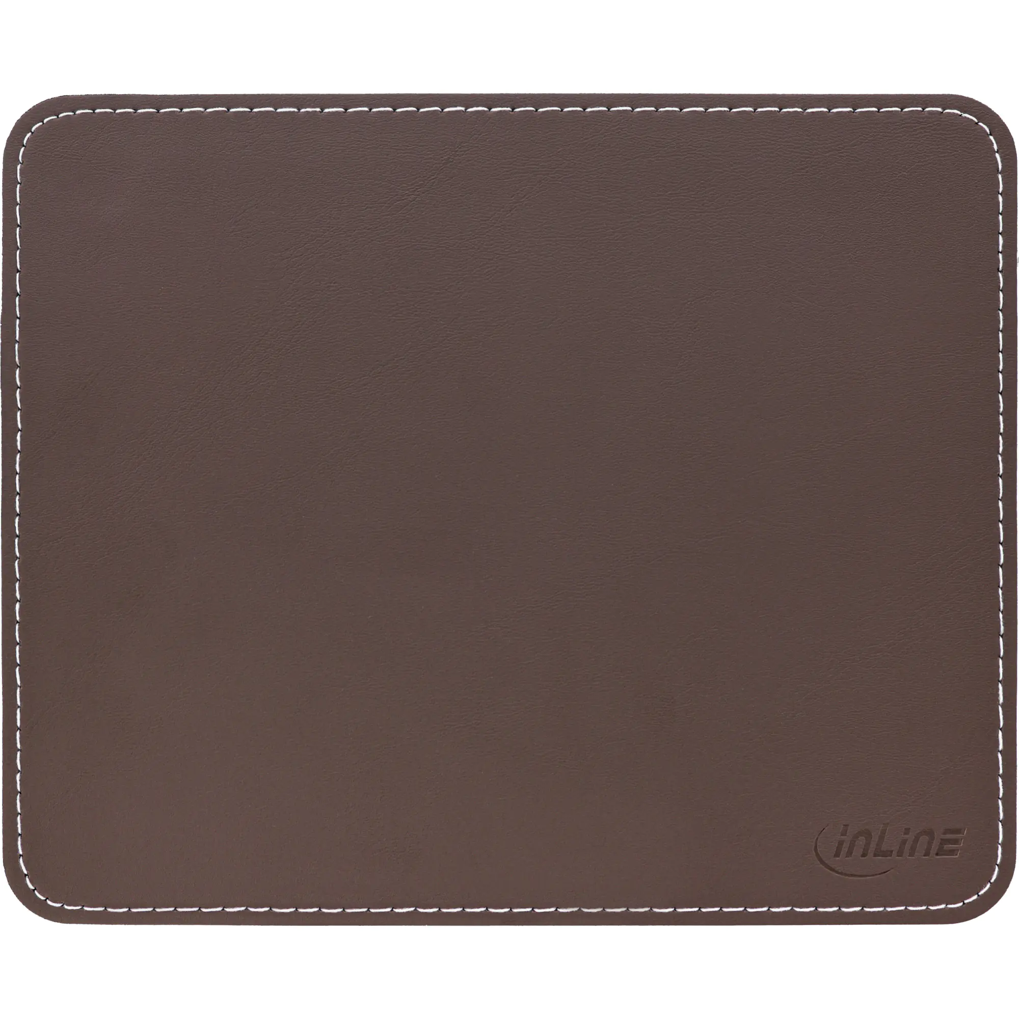 InLine Maus-Pad Premium Kunstleder braun 255x220x3mm