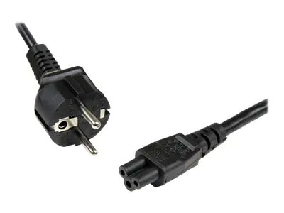 StarTech 1 m Laptop Ladekabel, EU Schuko auf C5, 2,5A 250V, 18AWG, Notebook / Laptop Ersatzstromkabel, Laptop Netzteil Stromkabel, Kleeblatt/Mickey Mouse Netzkabel (PXTNB3SEU1M) - Stromkabel - IEC 60320 C5 zu power CEE 7/7 (M) - Wechselstrom 250 V - 1 m -