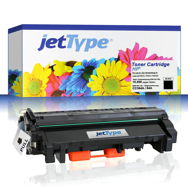 jetType Toner kompatibel zu HP CC364A 64A schwarz 10.000 Seiten 1 Stück jetType Toner kompatibel zu HP CC364A 64A schwarz 10.000 Seiten 1 Stück