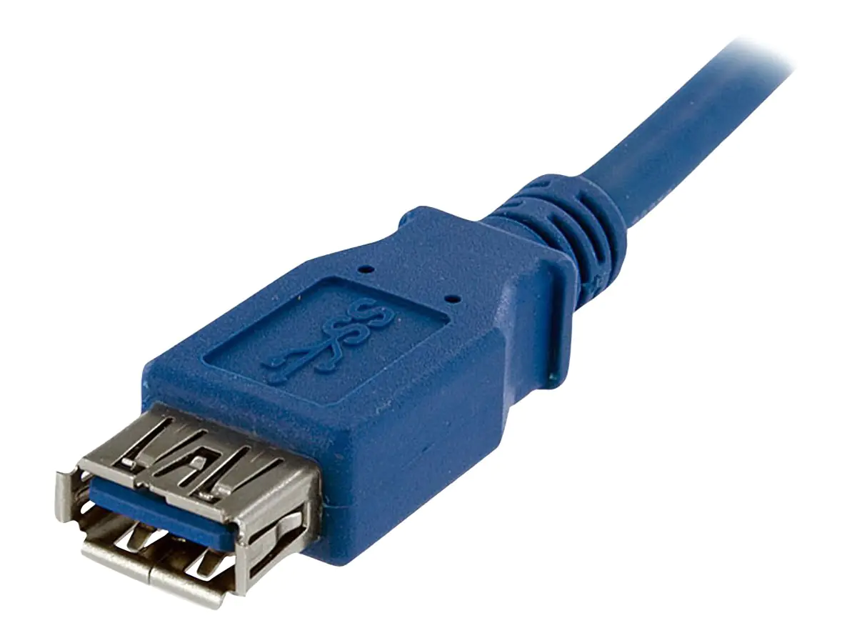 StarTech 1 m SuperSpeed USB 3.0 Verlängerungskabel - USB 3 Typ-A Kabel Verlängerung - Stecker/ Buchse - Blau - USB-Verlängerungskabel - USB Typ A (M) zu USB Typ A (W) - USB 3.0 - 1 m - Schwarz - für P/N: 2SD4FCRU3, CFASTRWU3, HB30A4AIB, HB30C4AIB, HB31C4A