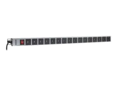 Intellinet Vertical Rackmount 16-Port USB-A Power Distribution Unit (CEE 7/7), With overload protection switch, 2.1 A Max. per Port, 2m Power Cord - Steckdosenleiste (Rack - einbaufähig) - Wechselstrom 240 V - Eingabe, Eingang power CEE 7/7 - Ausgangsansc