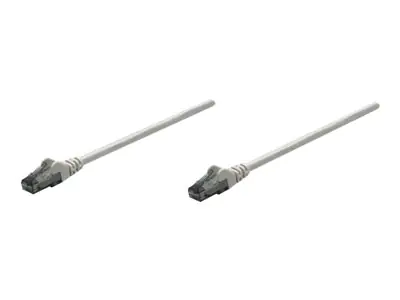 Intellinet Network Patch Cable, Cat6, 1.5m, Grey, CCA, U/UTP, PVC, RJ45, Gold Plated Contacts,