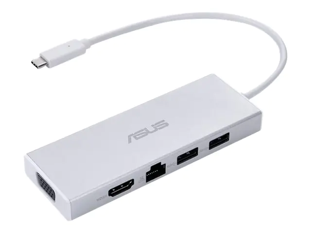 ASUS OS200 - Dockingstation - USB-C - HDMI, VGA - 1GbE - für 14; 15; Chromebook CX1; ExpertBook B5; P14; P17; VivoBook 17; ZenBook 13 OLED