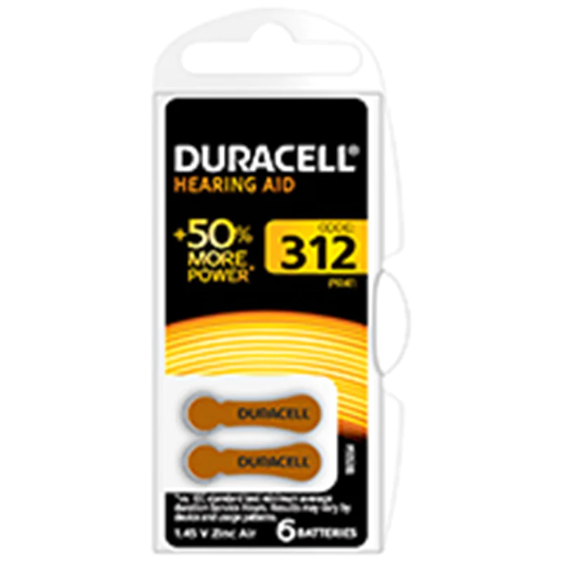 Duracell Batterie Hörgeraete A312 BP6* - Batterie - 175 mAh F3 DA312