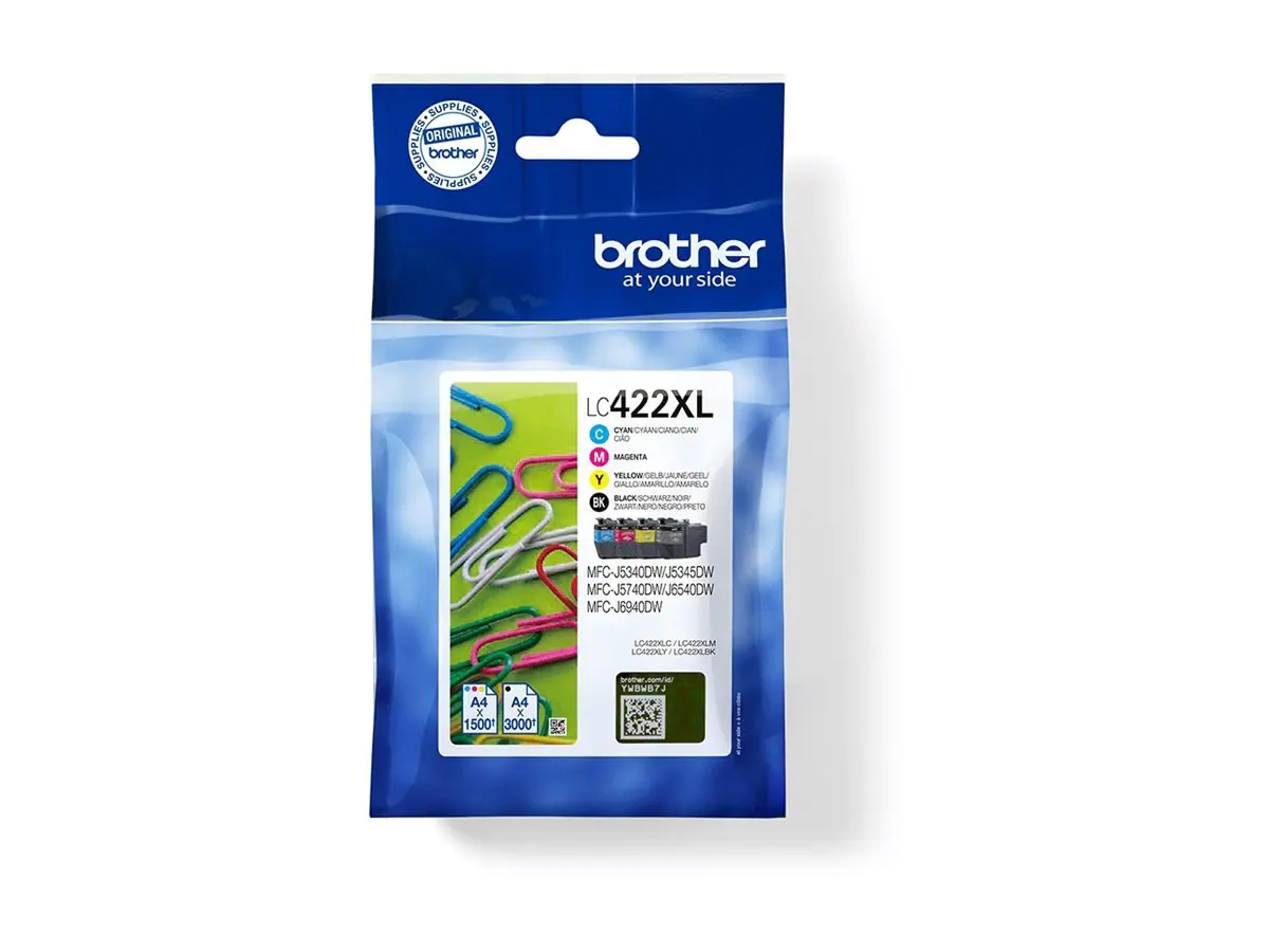 Brother LC422XL - 4er-Pack - Schwarz, Gelb, Cyan, Magenta - original - Tintenpatrone - für Brother MFC-J5340DW, MFC-J5345DW, MFC-J5740DW, MFC-J6540DW, MFC-J6940DW