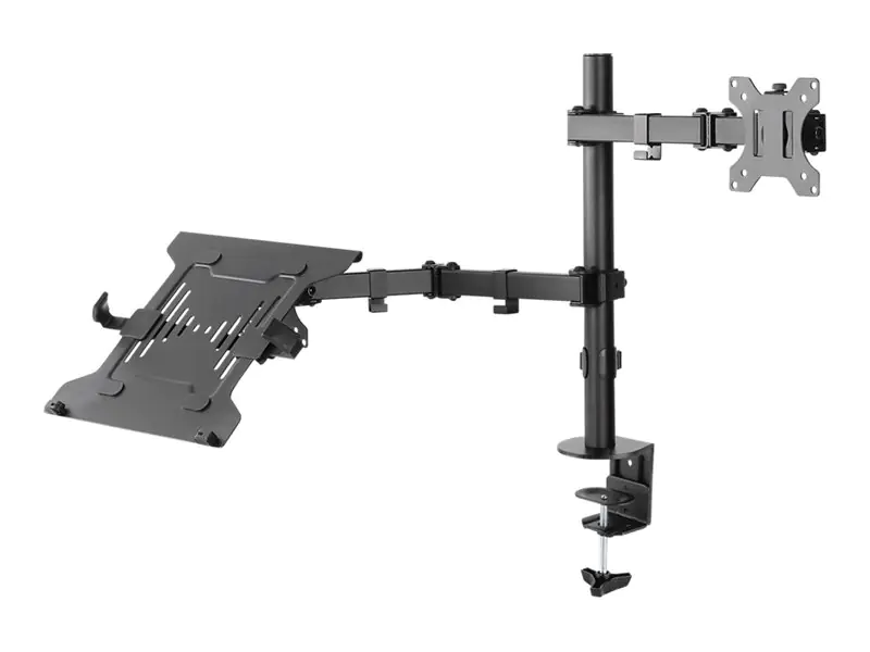 Goobay Monitorhalterung mit Laptop-Arm Flex schwarz für Monitore von 13" - 32" 33