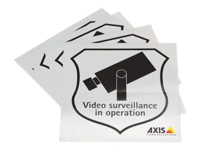 AXIS Surveillance Sticker - Aufkleber (Packung mit 10)