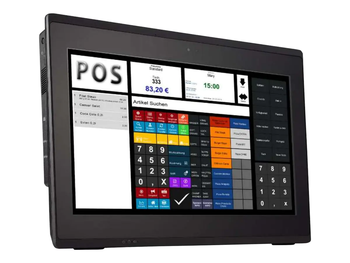 Shuttle XPC POS P520 - All-in-One (Komplettlösung) - 1 x Celeron 5205U / 1.9 GHz ULV - RAM 4 GB - SSD 120 GB - NVMe - UHD Graphics - 1GbE - kein Betriebssystem - Monitor: LCD 39.6 cm (15.6")