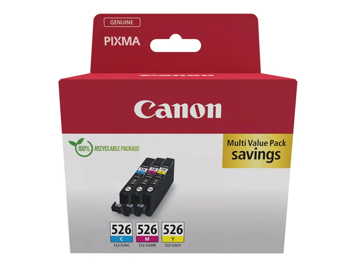 Canon Tinte Multipack 4541B018 CLI-526 C/M/Y 450 Seiten 9 ml 3 Stück