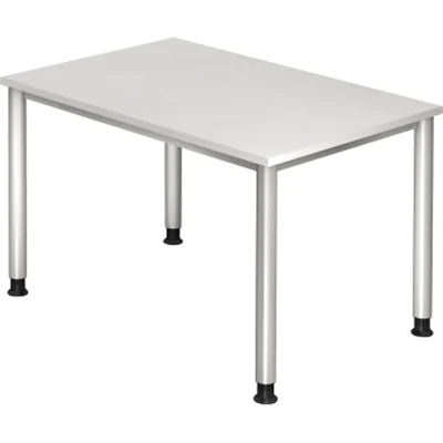 Hammerbacher höhenverstellbarer Schreibtisch VHS12/W/S weiß