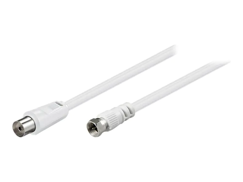 goobay AKFC 0150 - Antennenkabel - IEC-Anschluss weiblich zu F-Stecker männlich - 1.5 m - doppelt abgeschirmtes Koaxialkabel - 75 dB - weiß goobay AKFC 0150 - Antennenkabel - IEC-Anschluss weiblich zu F-Stecker männlich - 1.5 m - doppelt abgeschirmtes Koaxialkabel - 75 dB - weiß