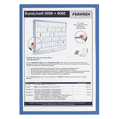 Franken Dokumentenhalter Frame It X-tra Line ITSA3M 03 DIN A3 blau Franken Dokumentenhalter Frame It X-tra Line ITSA3M 03 DIN A3 blau