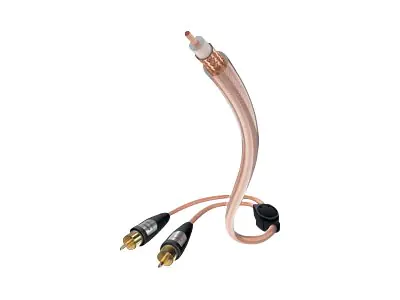 in-akustik Star Y - Subwoofer-Kabel - RCA (M) bis RCA (M) - 3 m - abgeschirmt - durchsichtig