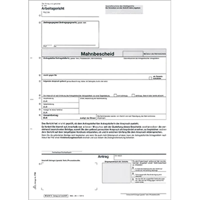 RNK Mahnbescheid Arbeitsgericht 703 DIN A4 selbstdurchschreibend RNK Mahnbescheid Arbeitsgericht 703 DIN A4 selbstdurchschreibend