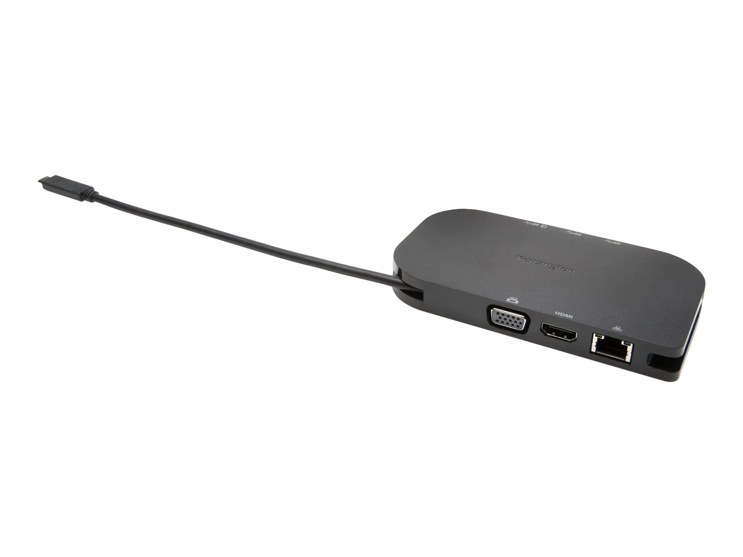 Kensington SD1610P USB-C Mobile 4K Dock w/ Pass-Through Charging - Dockingstation - USB-C - VGA, HDMI - 1GbE - Europa - für Microsoft Surface Book 2, Go, Laptop 3, Pro 7, Pro X