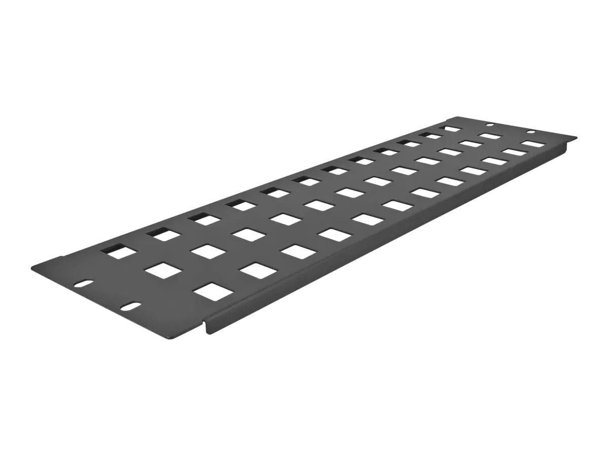 Delock Patchpanel (Blindblech) - Snap-In Montage - Rack montierbar - Schwarz - 3U - 48.3 cm (19") 66838