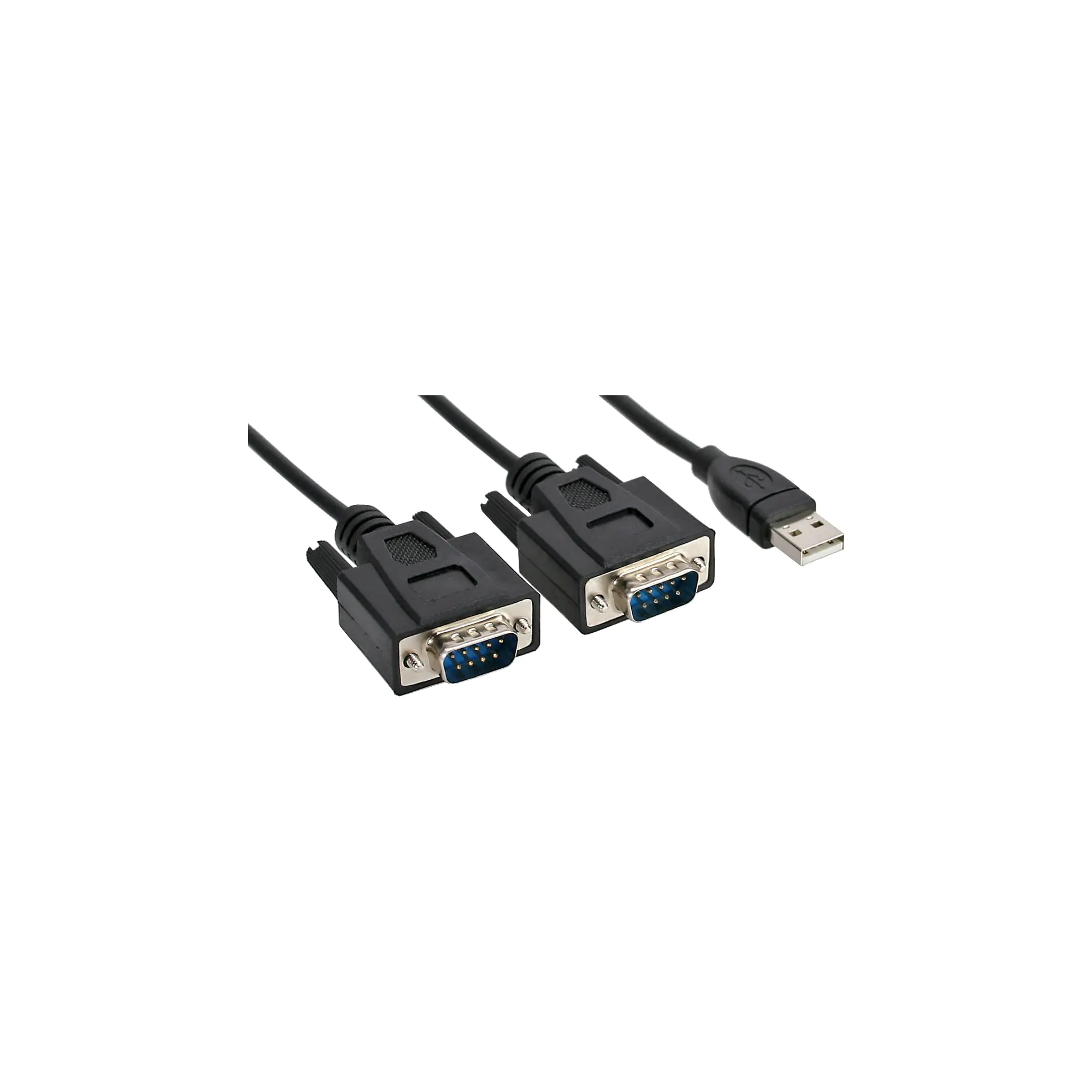 InLine - Kabel USB / seriell - USB (M) zu DB-9 (M) - 1.5 m - Daumenschrauben - Schwarz
