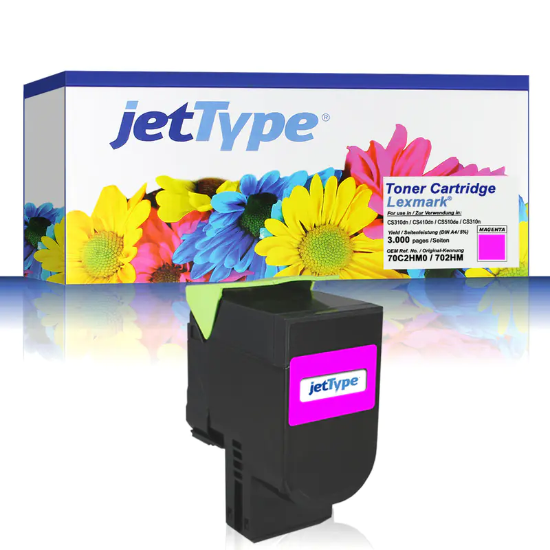 jetType Toner kompatibel zu Lexmark 70C2HM0 702HM magenta 3.000 Seiten 1 Stück jetType Toner kompatibel zu Lexmark 70C2HM0 702HM magenta 3.000 Seiten 1 Stück