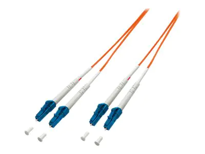 equip - Patch-Kabel - LC/UPC Multi-Modus (M) zu LC/UPC Multi-Modus (M) - 3 m - Glasfaser - 50/125 Mikrometer - OM3 - geschirmt - orange