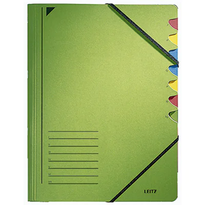 Leitz Ordnungsmappe 39070055 DIN A4 7Fächer farbig Karton grün Leitz Ordnungsmappe 39070055 DIN A4 7Fächer farbig Karton grün