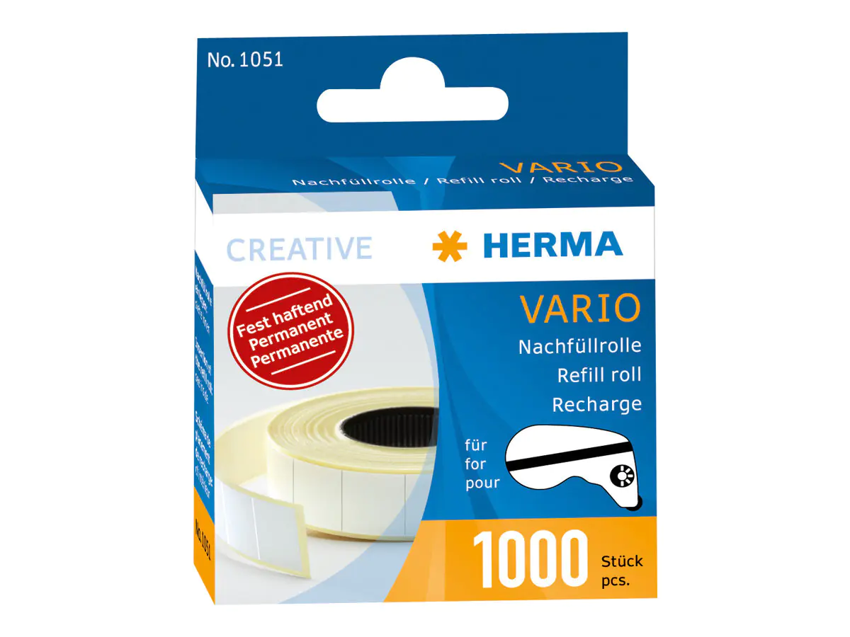 HERMA Nachfüllrolle 1051 13x12mm weiß 1.000 St./Rl.
