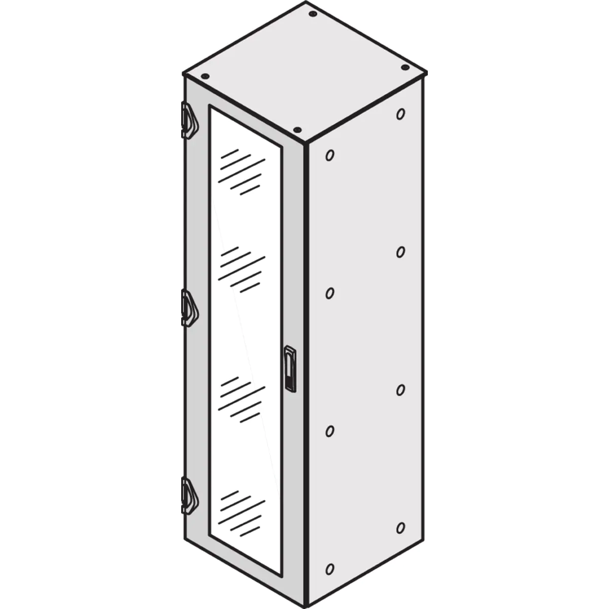 SCHROFF 22130909 19 Zoll Netzwerkschrank-Sichttür 42 HE Hellgrau