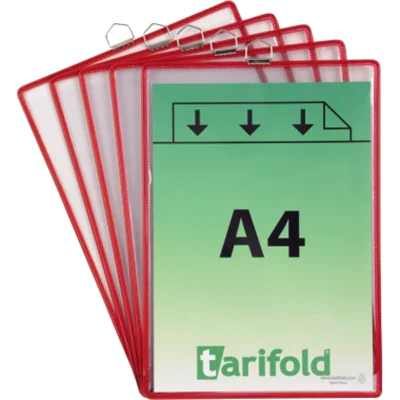 Tarifold Sichttafel 154503 Hochformat rot 5 St./Pack. Tarifold Sichttafel 154503 Hochformat rot 5 St./Pack.