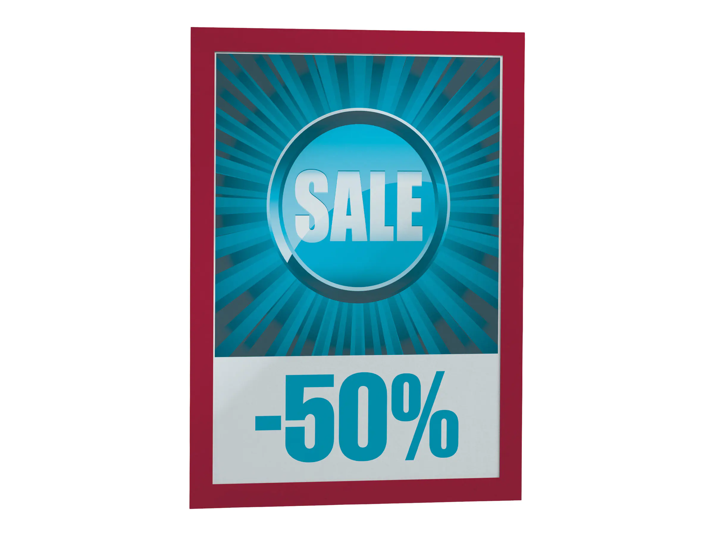 Durable DURAFRAME MAGNETIC - Dokumentenhalterung - für A4 - magnetisch - Rot (Packung mit 5) 4869-03