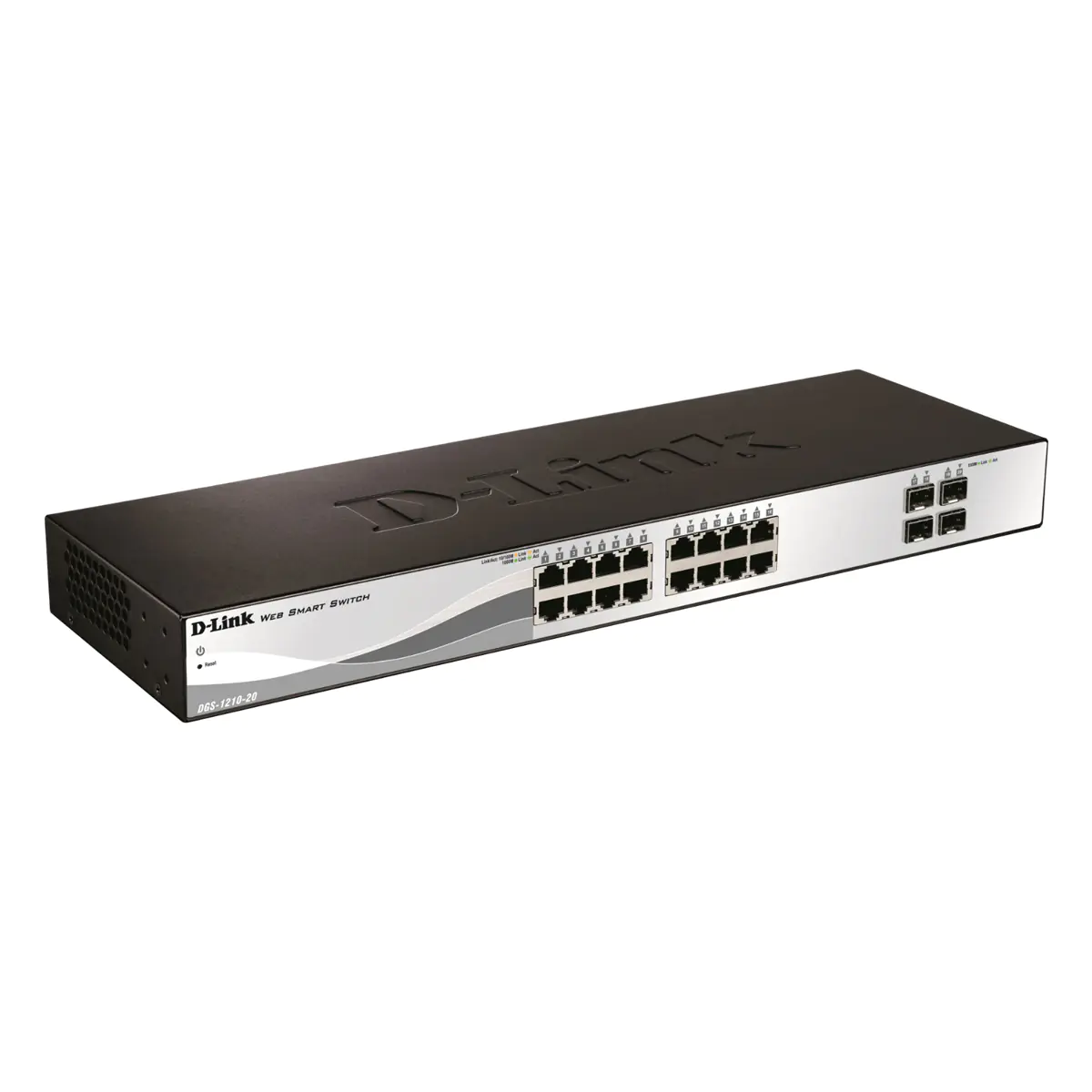 D-Link Web Smart DGS-1210-20 - Switch - 16 x 10/100/1000 + 4 x Gigabit SFP - Desktop, an Rack montierbar - AC 100/230 V D-Link Web Smart DGS-1210-20 - Switch - 16 x 10/100/1000 + 4 x Gigabit SFP - Desktop, an Rack montierbar - AC 100/230 V