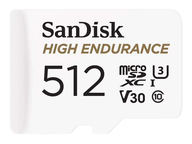 SanDisk High Endurance - Flash-Speicherkarte (microSDXC-an-SD-Adapter inbegriffen) - 512 GB - Video Class V30 / UHS-I U3 / Class10 - microSDXC UHS-I SanDisk High Endurance - Flash-Speicherkarte (microSDXC-an-SD-Adapter inbegriffen) - 512 GB - Video Class V30 / UHS-I U3 / Class10 - microSDXC UHS-I