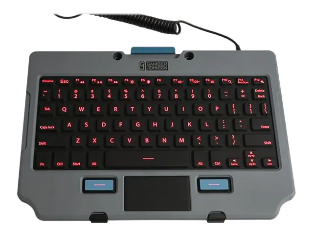 Gamber-Johnson Rugged Lite - Tastatur - mit Touchpad, Maustasten - Hintergrundbeleuchtung - USB - AZERTY - Französisch