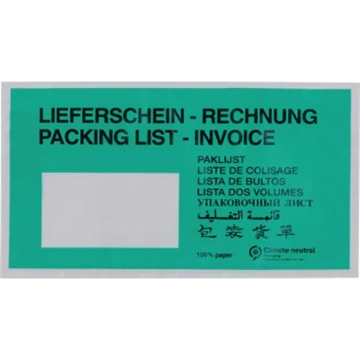 HECKMANN Lieferscheintaschen Pergaminpapier DIN lang 440668