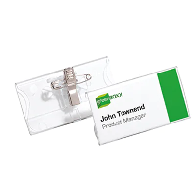 DURABLE Namensschild 812119 75x40mm Acryl tr 25 St./Pack. DURABLE Namensschild 812119 75x40mm Acryl tr 25 St./Pack.