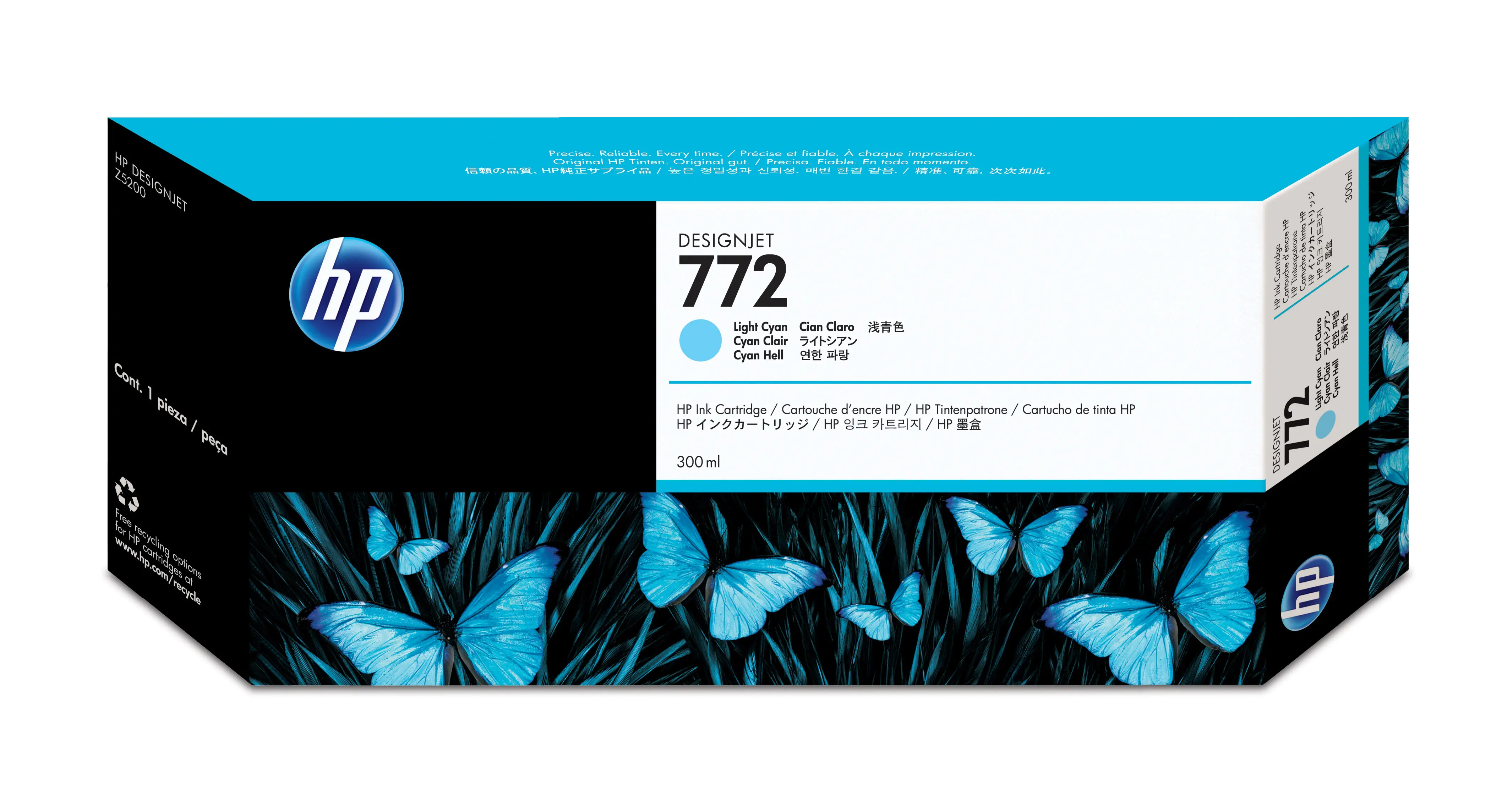 HP 772 - 300 ml - Hellgrau - Original - DesignJet - Tintenpatrone - für DesignJet HD Pro MFP, SD Pro MFP, Z5200 PostScript, Z5400 PostScript ePrinter HP 772 - 300 ml - Hellgrau - Original - DesignJet - Tintenpatrone - für DesignJet HD Pro MFP, SD Pro MFP, Z5200 PostScript, Z5400 PostScript ePrinter