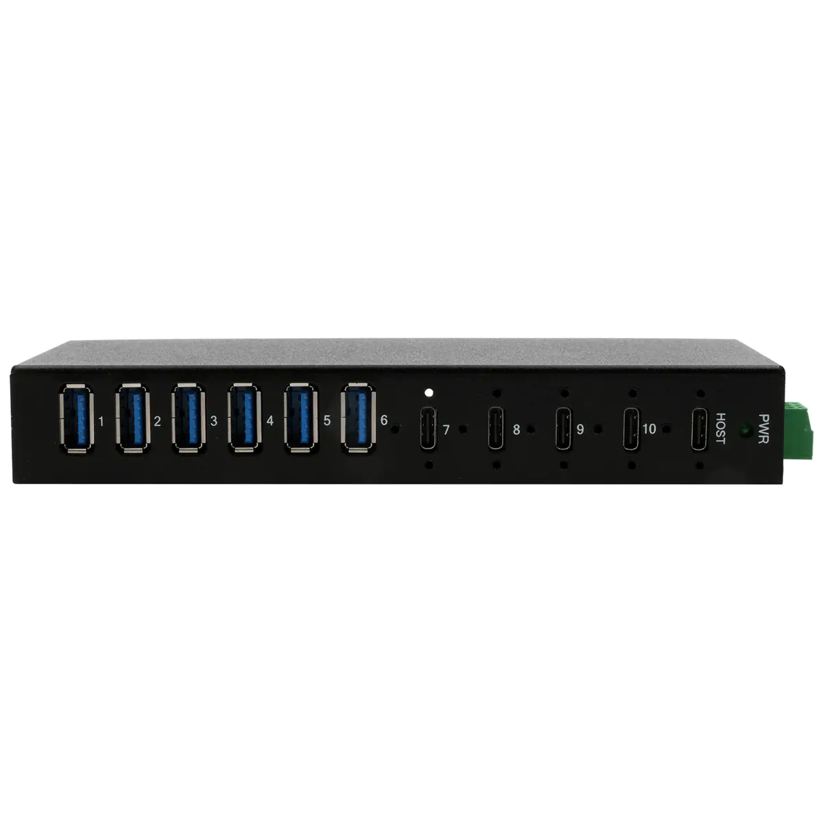 Exsys USB 3.2 Gen 2 Hub 10-Port 4xC und 6xA-Anschlüsse inkl.Netzteil