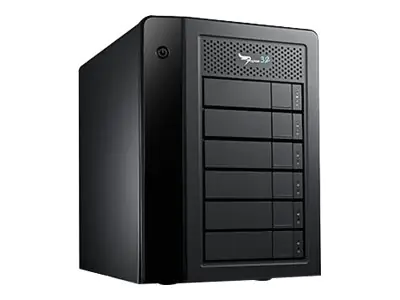 Promise Pegasus32 R6 - Festplatten-Array - 24 TB - 6 Schächte (SATA-600) - HDD 4 TB x 6 - Thunderbolt 3, USB 3.2 Gen 2 (extern)