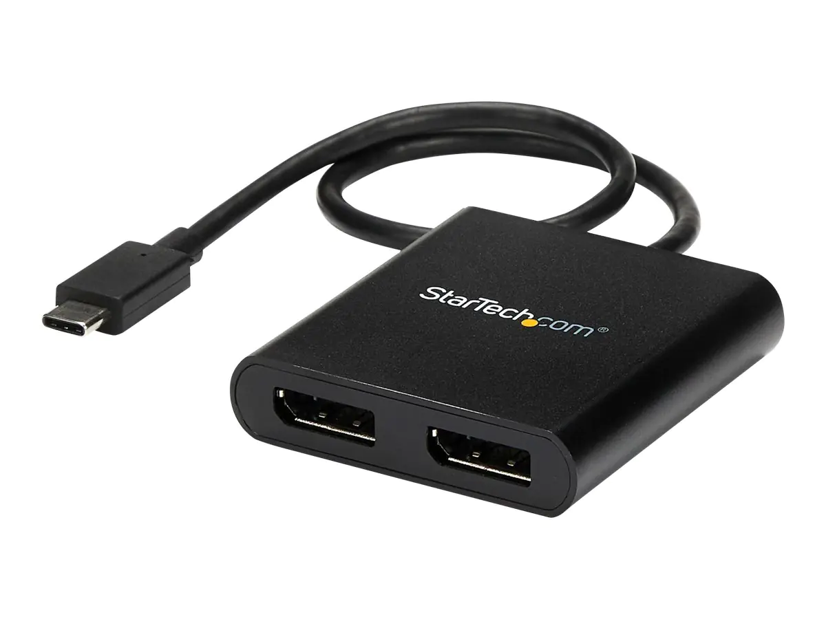 StarTech USB-C auf DisplayPort Multi-Monitor Adapter - 2-Port MST Hub - USB C zu 2x DP Splitter - USB Typ C zu DP MST Hub - Externer Videoadapter - USB-C - DisplayPort - für P/N: BNDTB10GI, BNDTB210GSFP, BNDTB310GNDP, BNDTB410GSFP, BNDTB4M2E1, BNDTBUSB314 StarTech USB-C auf DisplayPort Multi-Monitor Adapter - 2-Port MST Hub - USB C zu 2x DP Splitter - USB Typ C zu DP MST Hub - Externer Videoadapter - USB-C - DisplayPort - für P/N: BNDTB10GI, BNDTB210GSFP, BNDTB310GNDP, BNDTB410GSFP, BNDTB4M2E1, BNDTBUSB314